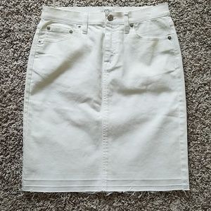 J. Crew White Denim Skirt, NWT, Size 26/Small